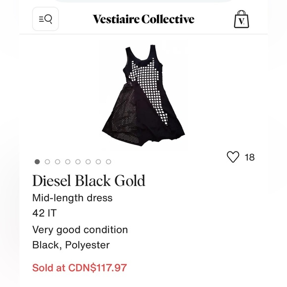 Diesel Runway dress ,S, polka dots,cut outs,mesh, mine is lined ,event EC,Italy - Picture 16 of 16